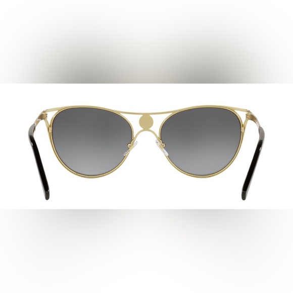 NEW VERSACE VE2237 CAT EYE SUNGLASSES FULL INCLUSION BRAND BLACK & GOLD SOLD OUT - Picture 10 of 16